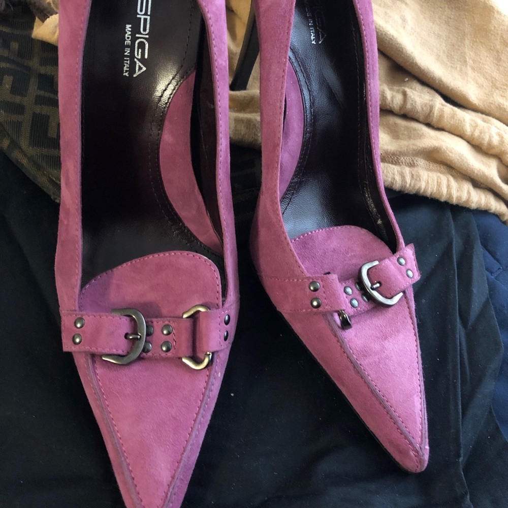 Via Spiga Pink Suede Pumps